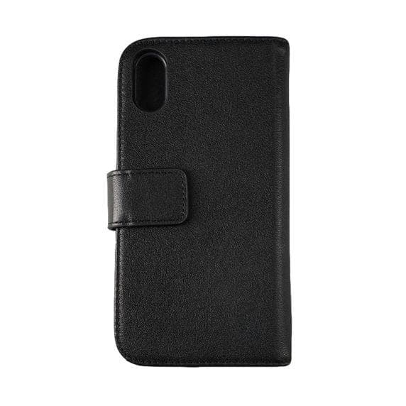 RV Plånboksfodral Genuint Läder - iPhone X/XS - Svart