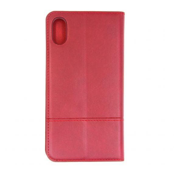 Flip Stand Leather Case For iPhone XR Dark Red