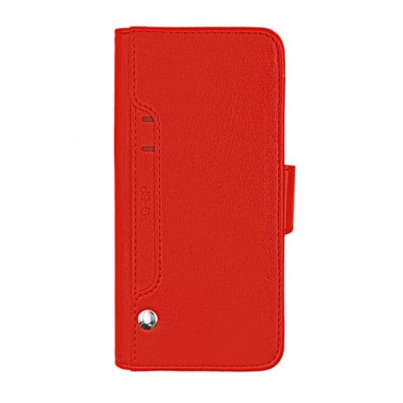iPhone XR Flip Stand Leather Wallet Case Red