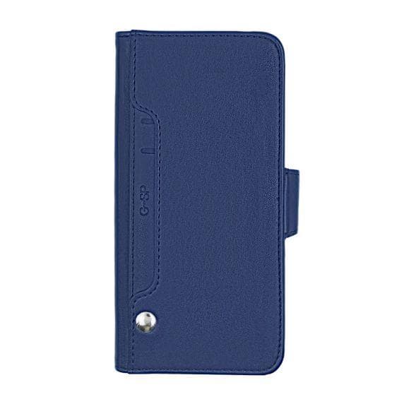 Flip Stand PU Leather Kickstand Card Case Blue For iPhone XR