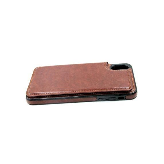 Fitted Leather Case For iPhone XR Brown