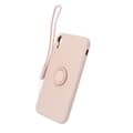 Miniatyrbild 4 av 4: iPhone XR Soft Liquid Silicone Case With Magnetic Ring Holder Stand and Slim Hands Strap Best Quality Pink
