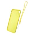Miniatyrbild 3 av 3: iPhone XR Soft Liquid Silicone Case With Magnetic Ring Holder Stand and Slim Hands Strap Best Quality Yellow
