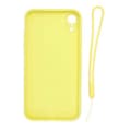 Miniatyrbild 2 av 3: iPhone XR Soft Liquid Silicone Case With Magnetic Ring Holder Stand and Slim Hands Strap Best Quality Yellow