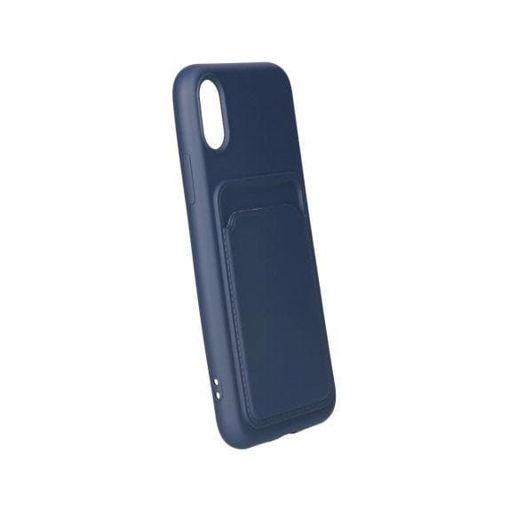 Original Candy Flower Wallet Card Slot Phone Case for iPhone XR Blue Soft Silicone Shockproof Cover