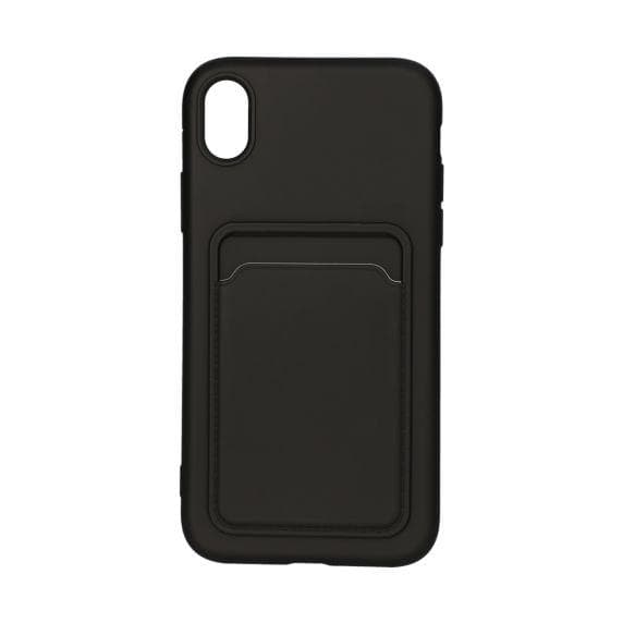Original Candy Flower Wallet Card Slot Phone Case for iPhone XR Black Soft Silicone Shockproof Cover