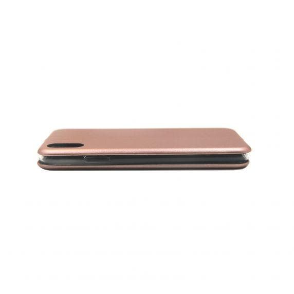 Flip Stand PU Leather Case For iPhone XS Max Rose Gold