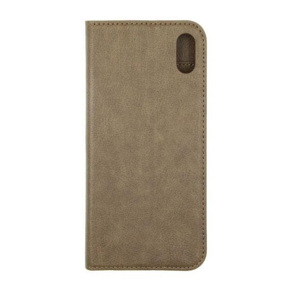 Flip Stand Leather Wallet Card holder Case Grey Brown For iPhone XS Max