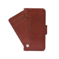 Miniatyrbild 3 av 10: iPhone XS Max Flip Stand PU Leather Extra Card Wallet Case Brown