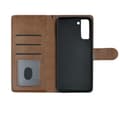 Miniatyrbild 4 av 4: Flip Stand Läderfodral till Samsung Galaxy S21 Brun