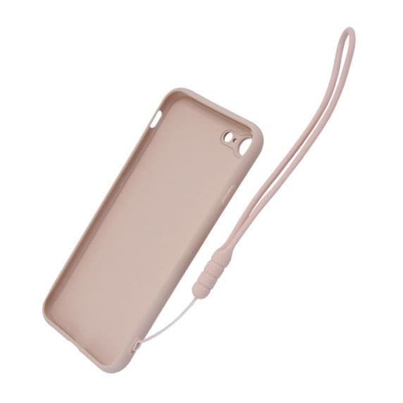 Silikonskal med Ringhållare och Handrem iPhone 7/8/SE (2020/2022) - Rosa