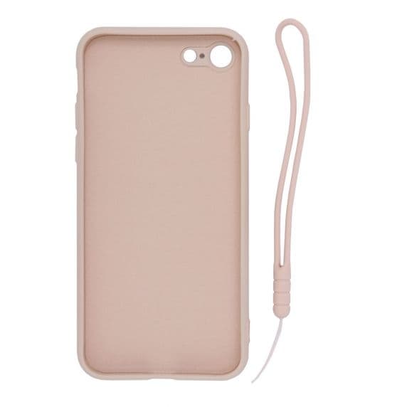 Silikonskal med Ringhållare och Handrem iPhone 7/8/SE (2020/2022) - Rosa