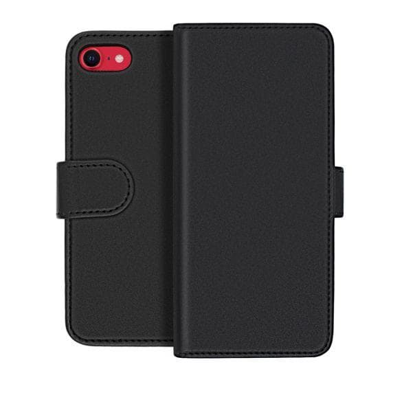 RV Flip Stand TPU Leather Case Black for Apple iPhone 7/8/SE 2020 High Quality