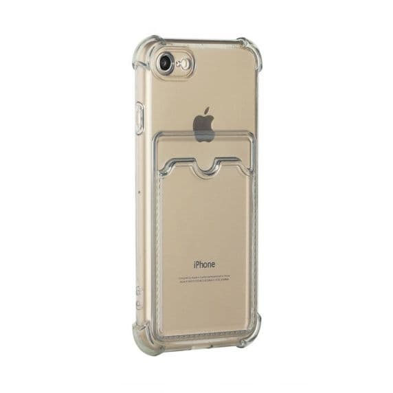 iPhone 7/8/SE 2020 TPU Shockproof Protective Wallet Case Black