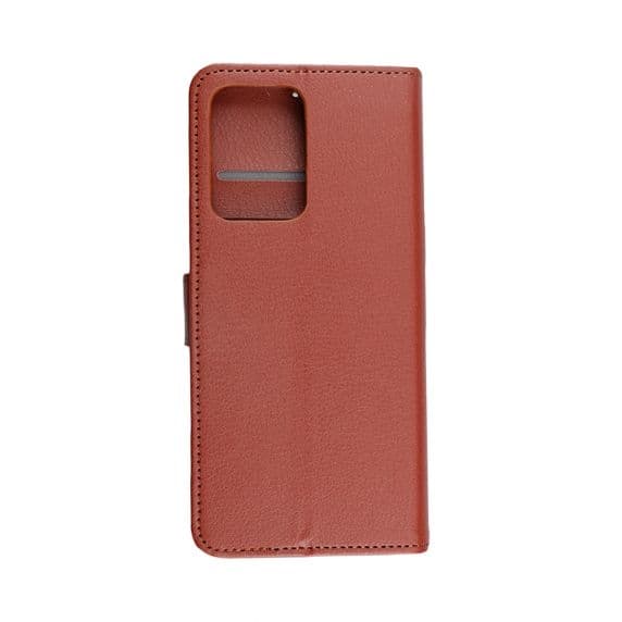 Flip Stand Leather Wallet Case For Xiaomi 11T/Xiaomi 11T Pro Brown