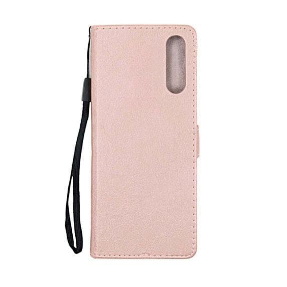 Flip Stand Leather Wallet Case For Sony Xperia 5 Pink