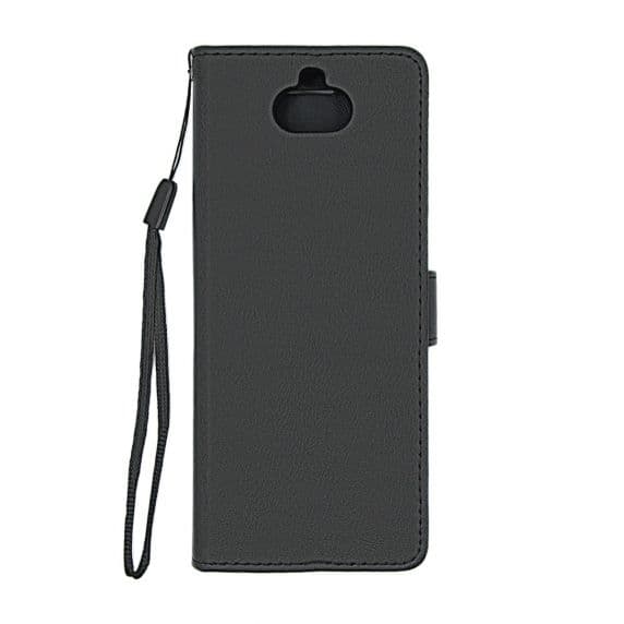 Flip Stand Leather Wallet Case For Sony Xperia 10 Black