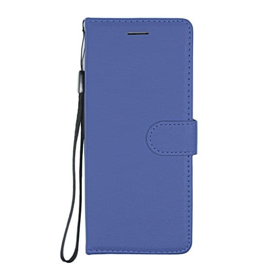 Flip Stand Leather Wallet Case For Sony Xperia 10 Blue