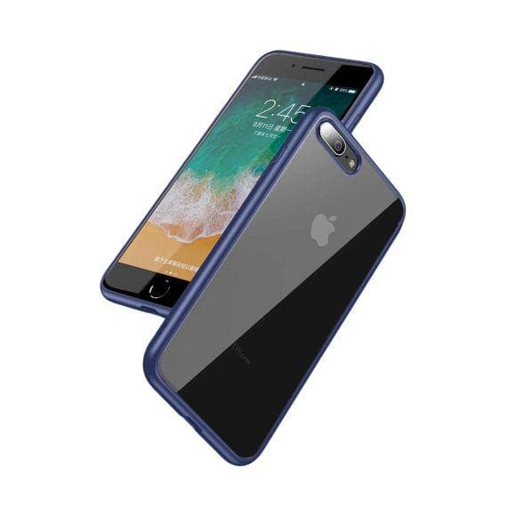 iPhone 7 Plus/8 Plus Transparent Shockproof With TPU Edge Case Blue