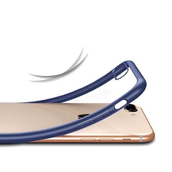 iPhone 7 Plus/8 Plus Transparent Shockproof With TPU Edge Case Blue