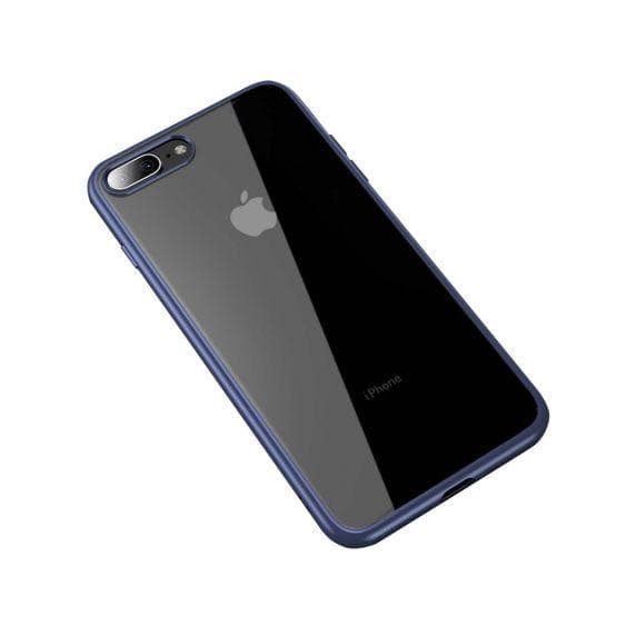 iPhone 7 Plus/8 Plus Transparent Shockproof With TPU Edge Case Blue