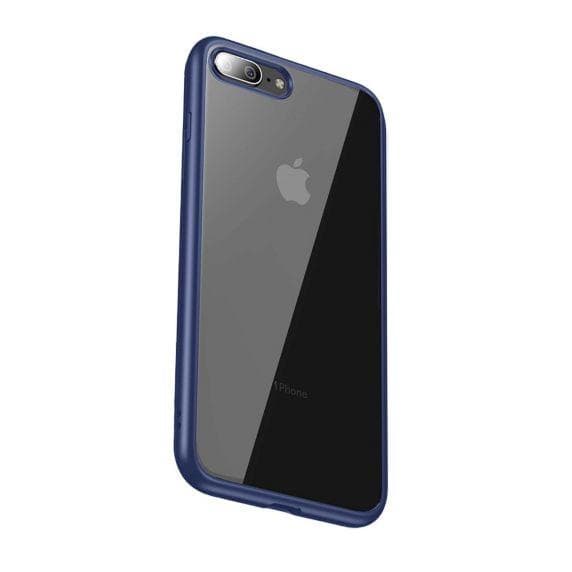 iPhone 7 Plus/8 Plus Transparent Shockproof With TPU Edge Case Blue