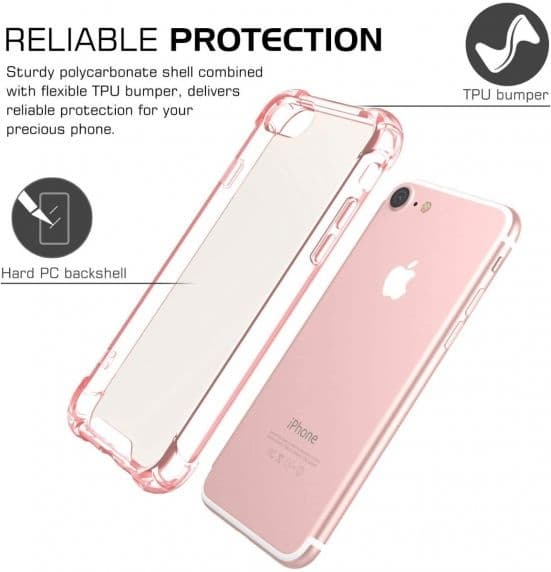 Stöttåligt Skal iPhone 7/8/SE (2020/2022) - Rosa