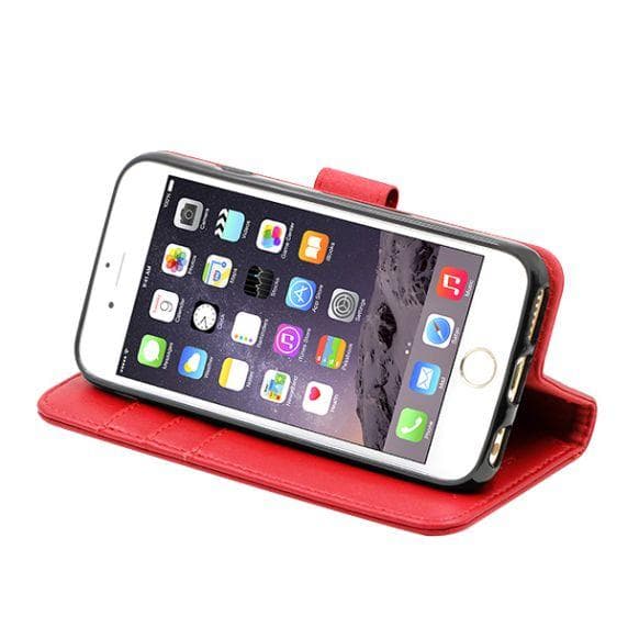 Flip Stand Leather Case For iPhone 7/8 Red