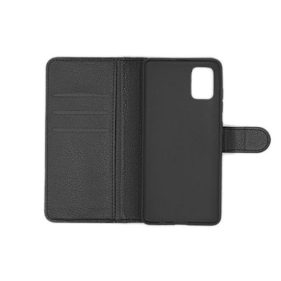 Flip Stand Leather Wallet Case For Samsung Galaxy A51 Black