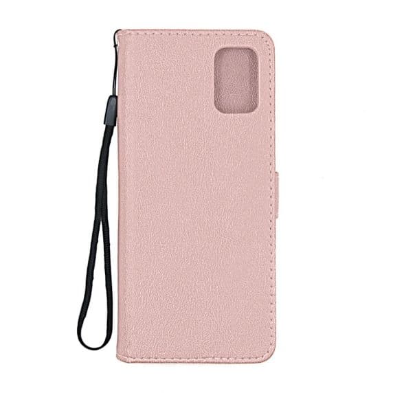 Flip Stand Leather Wallet Case For Samsung Galaxy A71 Pink