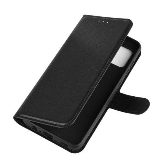 Flip Stand Leather Wallet Case For Samsung Galaxy A32 4G Black