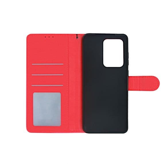 Flip Stand Leather Wallet Case For Samsung Galaxy S20 Ultra 5G Red
