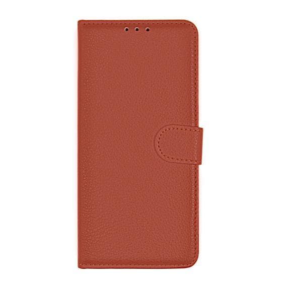 Flip Stand Leather Wallet Case For Samsung Galaxy S10 Lite Brown
