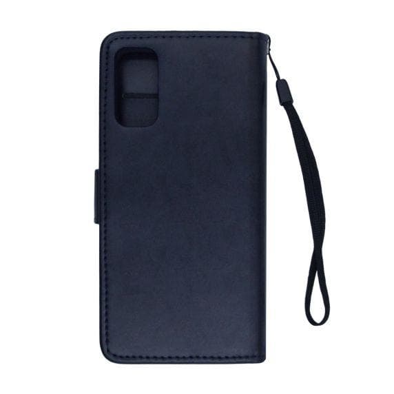 Flip Stand Leather Wallet Case For Samsung Galaxy S20 Blue