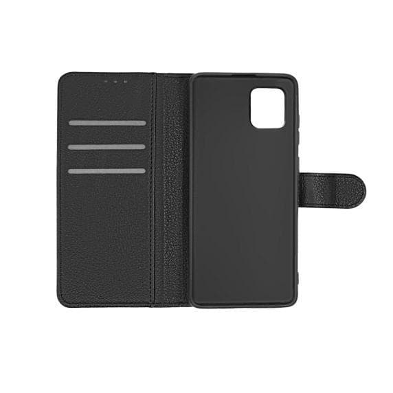 Flip Stand Leather Wallet Case For Samsung Galaxy Note 10 Lite Black