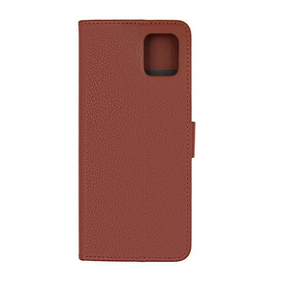Flip Stand Leather Wallet Case For Samsung Galaxy Note 10 Lite Brown