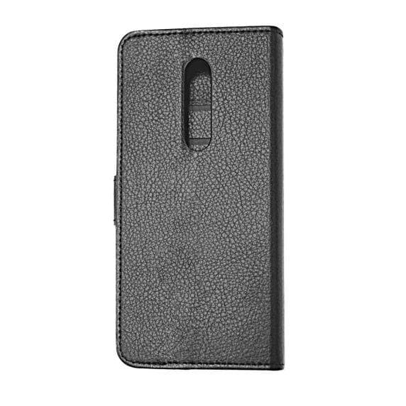 Flip Stand Leather Wallet Case For OnePlus 7 Pro Black