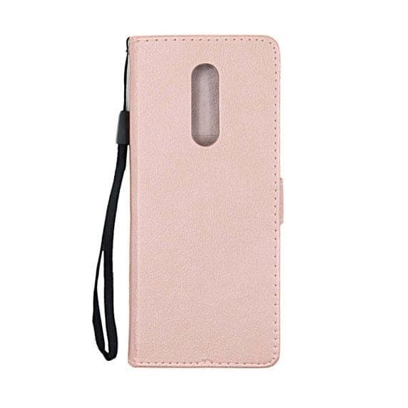 Flip Stand Leather Wallet Case For Sony Xperia 1 Pink