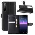 Miniatyrbild 4 av 4: Flip Stand Leather Wallet Case For Sony Xperia 10 III Black