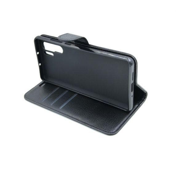 Flip Stand Leather Wallet Case For Huawei P30 Pro Black