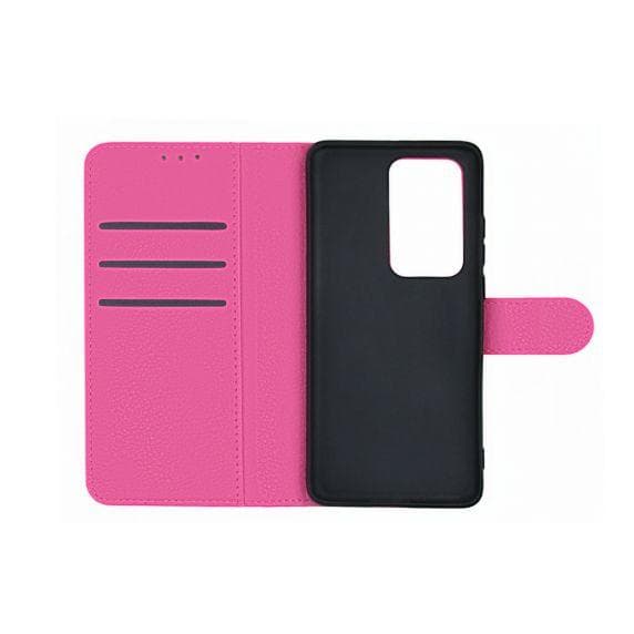 Flip Stand Leather Wallet Case For Huawei P40 Pro Plus Pink