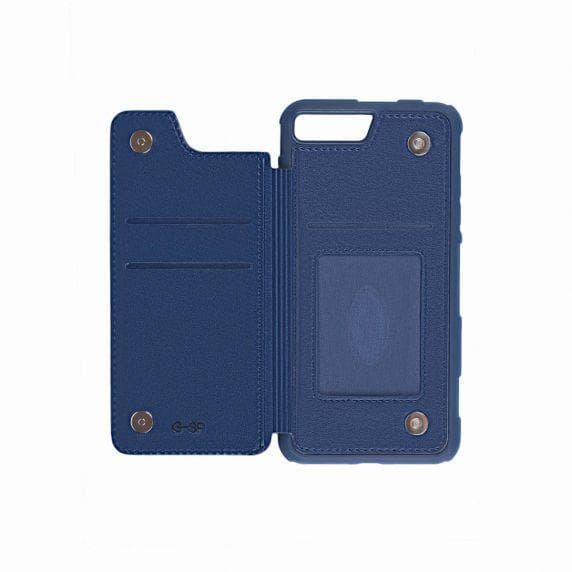 iPhone 7 Plus/8 Plus PU Leather Back Flip Wallet Case Blue