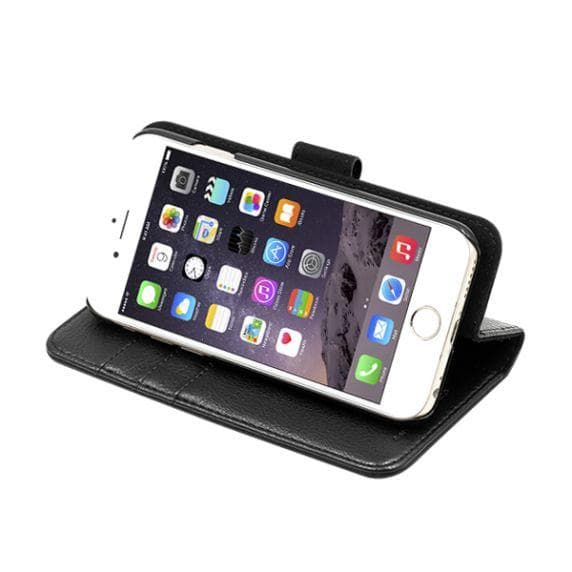 Flip Stand Wallet Leather Case For iPhone 7/8 Black