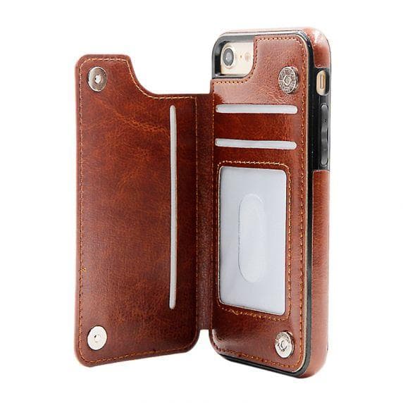 Fitted Leather Case For iPhone 7/8 Brown