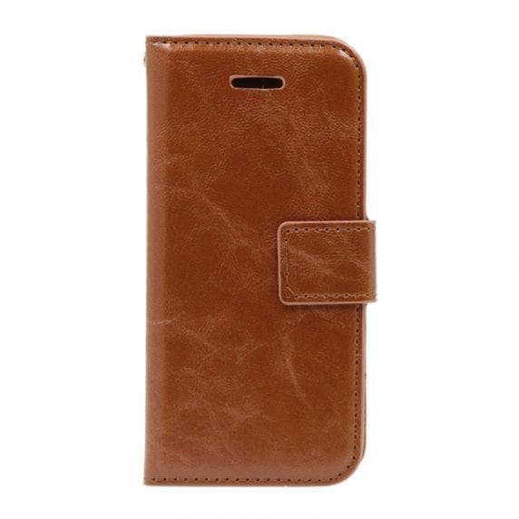 Detachable Leather Case For iPhone 5/5S/5SE Brown