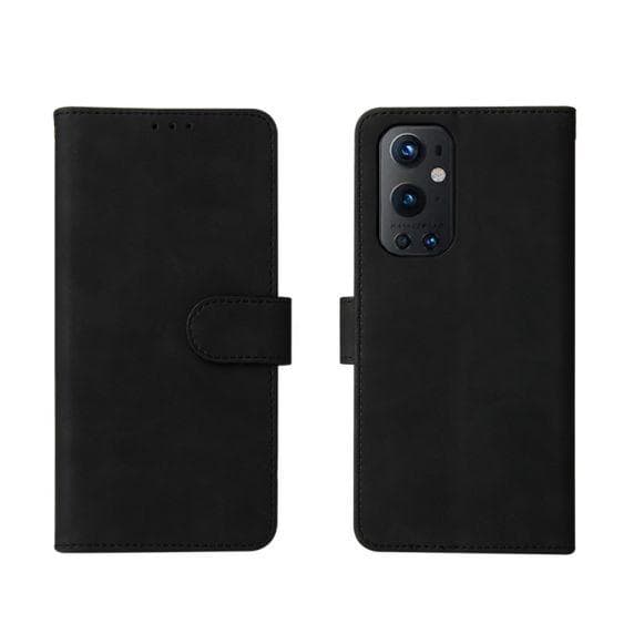 Flip Stand Leather Wallet Case For OnePlus 9 Black