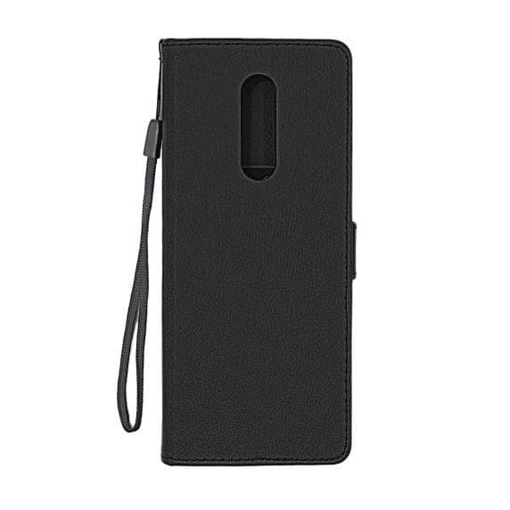 Flip Stand Leather Wallet Case For Sony Xperia 1 Black