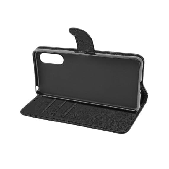 Sony Xperia 10 II Flip Stand Card Holder Leather Wallet Case Premium Quality Black
