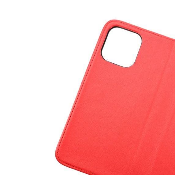 iPhone 14 Plus Plånboksfodral Läder Rvelon Färg Röd