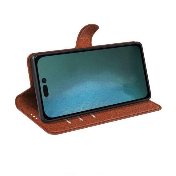 iPhone 14 Plånboksfodral med Stativ - Brun
